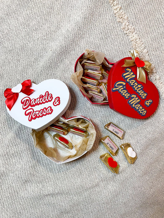 SCATOLA CIOCCOLATINI - Personalizzata a tema COPPIA