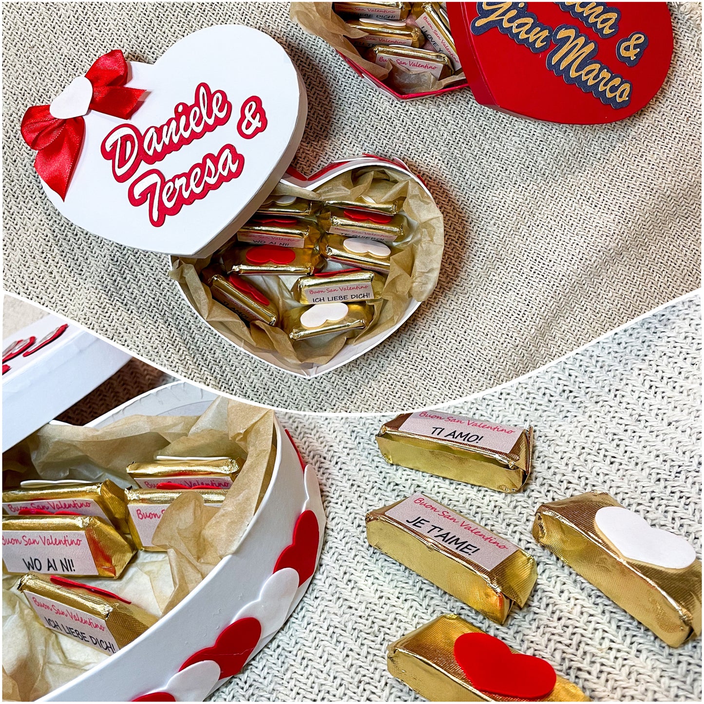 SCATOLA CIOCCOLATINI - Personalizzata a tema COPPIA