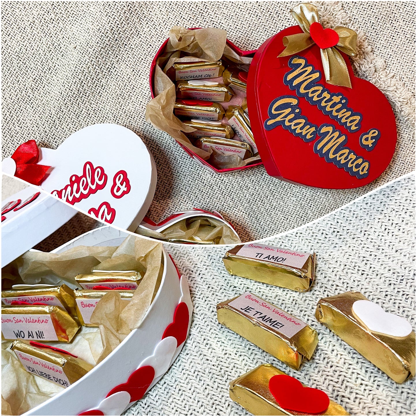 SCATOLA CIOCCOLATINI - Personalizzata a tema COPPIA