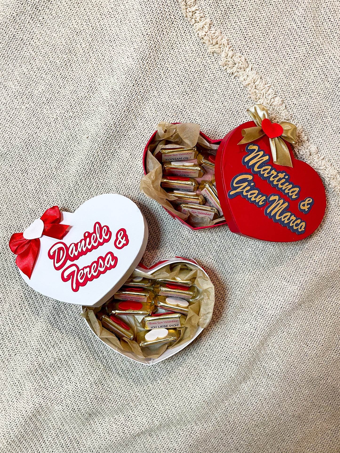 SCATOLA CIOCCOLATINI - Personalizzata a tema COPPIA